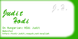 judit hodi business card