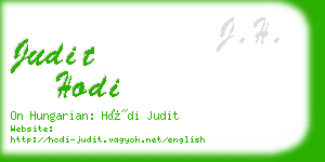 judit hodi business card